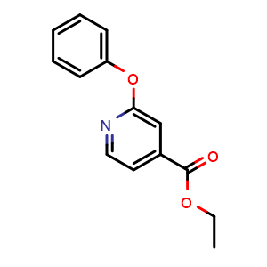 Chemical structure of Ethyl 2-phenoxyisonicotinate , CAS 2734774-34-4, AChemBlock AD283776