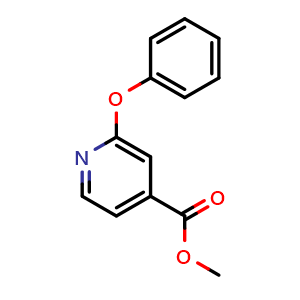 Chemical structure of Methyl 2-phenoxyisonicotinate , CAS 1217114-93-6, AChemBlock AD283777