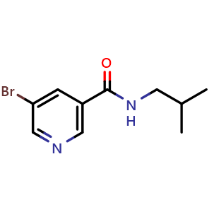 Chemical structure of 5-Bromo-N-isobutylnicotinamide , CAS 1088170-03-9, AChemBlock AD283816