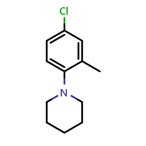 Chemical structure of 1-(4-Chloro-2-methylphenyl)piperidine , CAS 1087607-71-3, AChemBlock AD283820