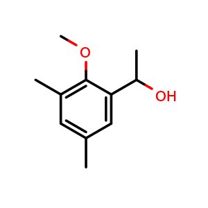 Chemical structure of 1-(2-Methoxy-3,5-dimethylphenyl)ethanol , CAS 1367750-39-7, AChemBlock AD283826