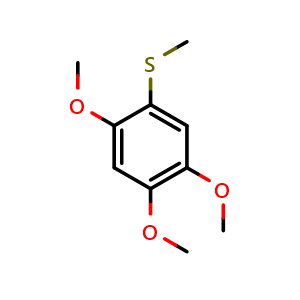 Chemical structure of Methyl(2,4,5-trimethoxyphenyl)sulfane , CAS 2570-46-9, AChemBlock AD283831
