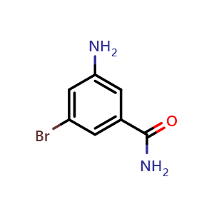 Chemical structure of 3-Amino-5-bromobenzamide , CAS 1261609-26-0, AChemBlock AD283833