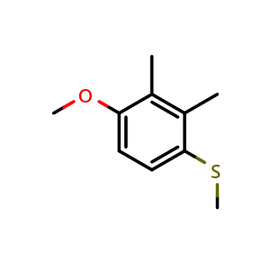 Chemical structure of (4-Methoxy-2,3-dimethylphenyl)(methyl)sulfane , CAS 1803854-49-0, AChemBlock AD283836