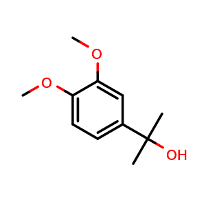 Chemical structure of 2-(3,4-Dimethoxyphenyl)propan-2-ol , CAS 74385-18-5, AChemBlock AD283854