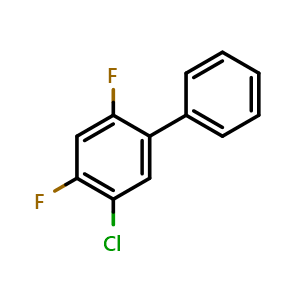 Chemical structure of 5-Chloro-2,4-difluoro-1,1'-biphenyl , CAS 2734774-19-5, AChemBlock AD283869