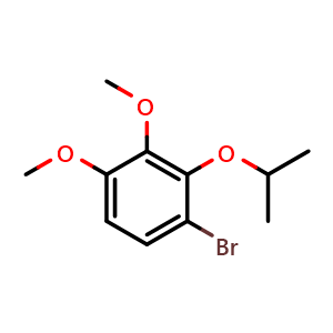 Chemical structure of 1-Bromo-2-isopropoxy-3,4-dimethoxybenzene , CAS 114605-79-7, AChemBlock AD283889