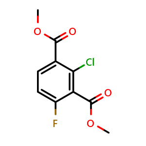 Chemical structure of Dimethyl 2-chloro-4-fluoroisophthalate , CAS 2755721-83-4, AChemBlock AD283898