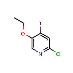 Chemical structure of 2-Chloro-5-ethoxy-4-iodopyridine , CAS 877133-33-0, AChemBlock AD283908