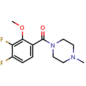 Chemical structure of (3,4-Difluoro-2-methoxyphenyl)(4-methylpiperazin-1-yl)methanone , CAS 2734778-27-7, AChemBlock AD283951
