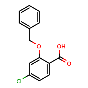 Chemical structure of 2-(Benzyloxy)-4-chlorobenzoic acid , CAS 57479-71-7, AChemBlock AD284001