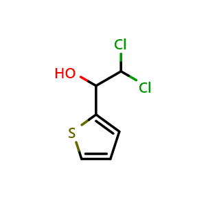 Chemical structure of 2,2-dichloro-1-(thiophen-2-yl)ethanol , CAS 35304-63-3, AChemBlock AD284021