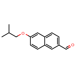 Chemical structure of 6-Isobutoxy-2-naphthaldehyde , CAS 2734779-69-0, AChemBlock AD284028