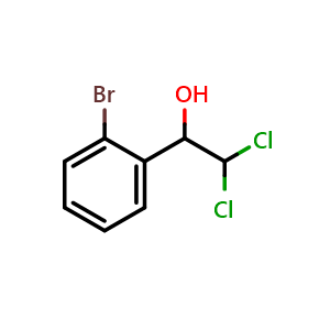 Chemical structure of 1-(2-Bromophenyl)-2,2-dichloroethanol , CAS 2394840-30-1, AChemBlock AD284030