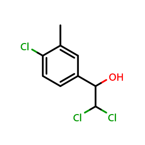 Chemical structure of 2,2-Dichloro-1-(4-chloro-3-methylphenyl)ethanol , CAS 2734779-29-2, AChemBlock AD284068