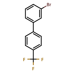 Chemical structure of 3-Bromo-4'-(trifluoromethyl)-1,1'-biphenyl , CAS 178274-94-7, AChemBlock AD284094
