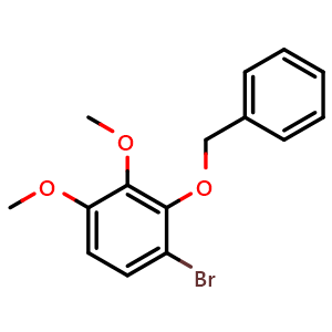 Chemical structure of 2-(Benzyloxy)-1-bromo-3,4-dimethoxybenzene , CAS 1335227-07-0, AChemBlock AD284108
