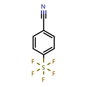 Chemical structure of 4-(pentafluoro-lambda6-sulfaneyl)benzonitrile , CAS 401892-85-1, AChemBlock AD284130