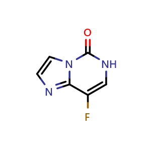 Chemical structure of 8-Fluoroimidazo[1,2-c]pyrimidin-5(6H)-one , CAS 1353100-75-0, AChemBlock AD284153