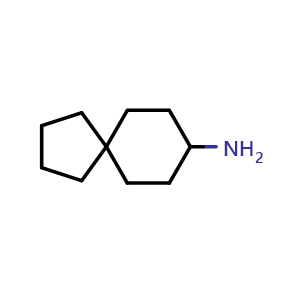 Chemical structure of spiro[4.5]decan-8-amine , CAS 3643-25-2, AChemBlock AD284168