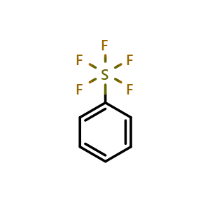 Chemical structure of Pentafluoro(phenyl)-l6-sulfane , CAS 2557-81-5, AChemBlock AD284178