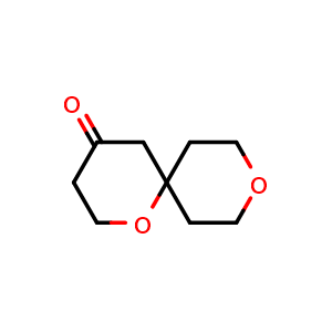 Chemical structure of 1,9-dioxaspiro[5.5]undecan-4-one , CAS 1330756-23-4, AChemBlock AD284189