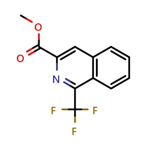 Chemical structure of Methyl 1-(trifluoromethyl)isoquinoline-3-carboxylate , CAS 1006707-71-6, AChemBlock AD284198