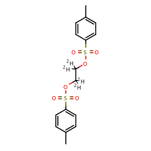 Chemical structure of ethane-1,2-diyl-d4 bis(4-methylbenzenesulfonate) , CAS 164936-35-0, AChemBlock AD284205