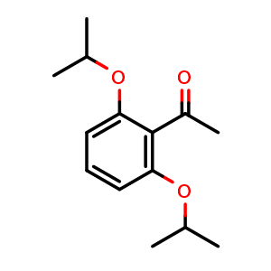 Chemical structure of 1-(2,6-diisopropoxyphenyl)ethan-1-one , CAS 2322510-41-6, AChemBlock AD284218