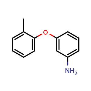 Chemical structure of 3-(o-tolyloxy)aniline , CAS 116289-57-7, AChemBlock AD284223