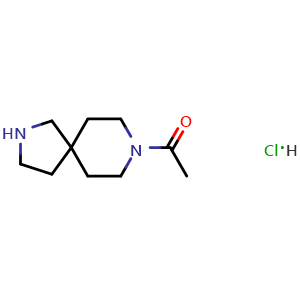 Chemical structure of 1-(2,8-diazaspiro[4.5]decan-8-yl)ethan-1-one hydrochloride , CAS 742067-23-8, AChemBlock AD284238