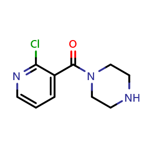 Chemical structure of (2-chloropyridin-3-yl)(piperazin-1-yl)methanone , CAS 72908-12-4, AChemBlock AD284240