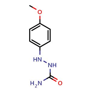 Chemical structure of 2-(4-methoxyphenyl)hydrazine-1-carboxamide , CAS 101935-25-5, AChemBlock AD284242