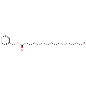 Chemical structure of Benzyl 15-bromopentadecanoate , CAS 2265191-44-2, AChemBlock AD284246