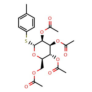 Chemical structure of 4-Methylphenyl 2,3,4,6-Tetra-O-acetyl-1-thio-alpha-D-mannopyranoside , CAS 211801-79-5, AChemBlock AD284263