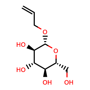 Chemical structure of Allyl-beta-D-glucopyranoside , CAS 34384-79-7, AChemBlock AD284269