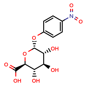 Chemical structure of 4-Nitrophenyl alpha-D-Glucuronic acid , CAS 71484-85-0, AChemBlock AD284271