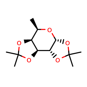 Chemical structure of 1,2:3,4-Di-O-isopropylidene-aipha-D-fucopyranose , CAS 4026-27-1, AChemBlock AD284276