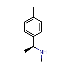 Chemical structure of (1S)-N-methyl-1-(4-methylphenyl)ethanamine , CAS 20218-53-5, AChemBlock AD284287