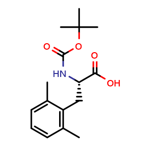 Chemical structure of N-Boc-2,6-dimethyl-L-phenylalanine , CAS 126312-57-0, AChemBlock AD284292