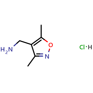 Chemical structure of [(3,5-dimethyl-4-isoxazolyl)methyl]amine hydrochloride , CAS 503469-65-6, AChemBlock AD284294