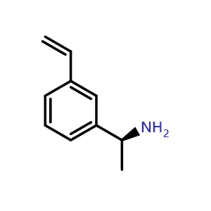Chemical structure of (S)-1-(3-vinylphenyl)ethan-1-amine , CAS 1213885-01-8, AChemBlock AD284307