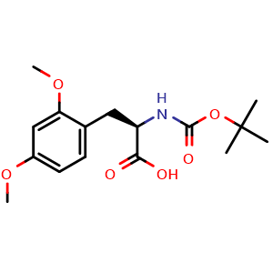 Chemical structure of N-Boc-2,4-dimethoxy-D-phenylalanine , CAS 1213896-42-4, AChemBlock AD284328