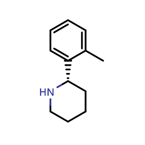 Chemical structure of (S)-2-(o-tolyl)piperidine , CAS 1228547-99-6, AChemBlock AD284343