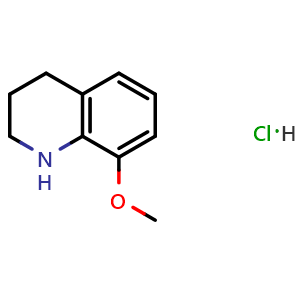 Chemical structure of 8-Methoxy-1,2,3,4-tetrahydroquinoline hydrochloride , CAS 856088-19-2, AChemBlock AD284347