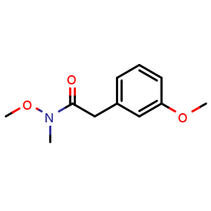 Chemical structure of N-methoxy-2-(3-methoxyphenyl)-N-methylacetamide , CAS 144828-84-2, AChemBlock AD284352