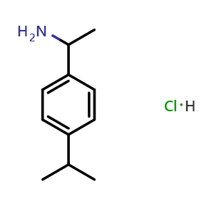 Chemical structure of 1-(4-isopropylphenyl)ethan-1-amine hydrochloride , CAS 91338-99-7, AChemBlock AD284375
