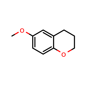 Chemical structure of 6-methoxychromane , CAS 3722-76-7, AChemBlock AD284388