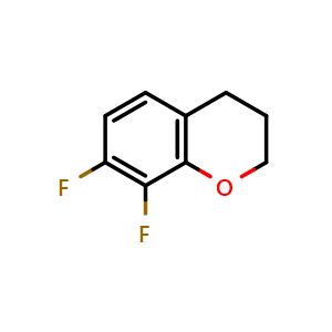 Chemical structure of 7,8-difluorochromane , CAS 1029476-87-6, AChemBlock AD284390