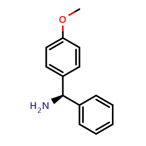 Chemical structure of (R)-(4-methoxyphenyl)(phenyl)methanamine , CAS 777051-67-9, AChemBlock AD284403